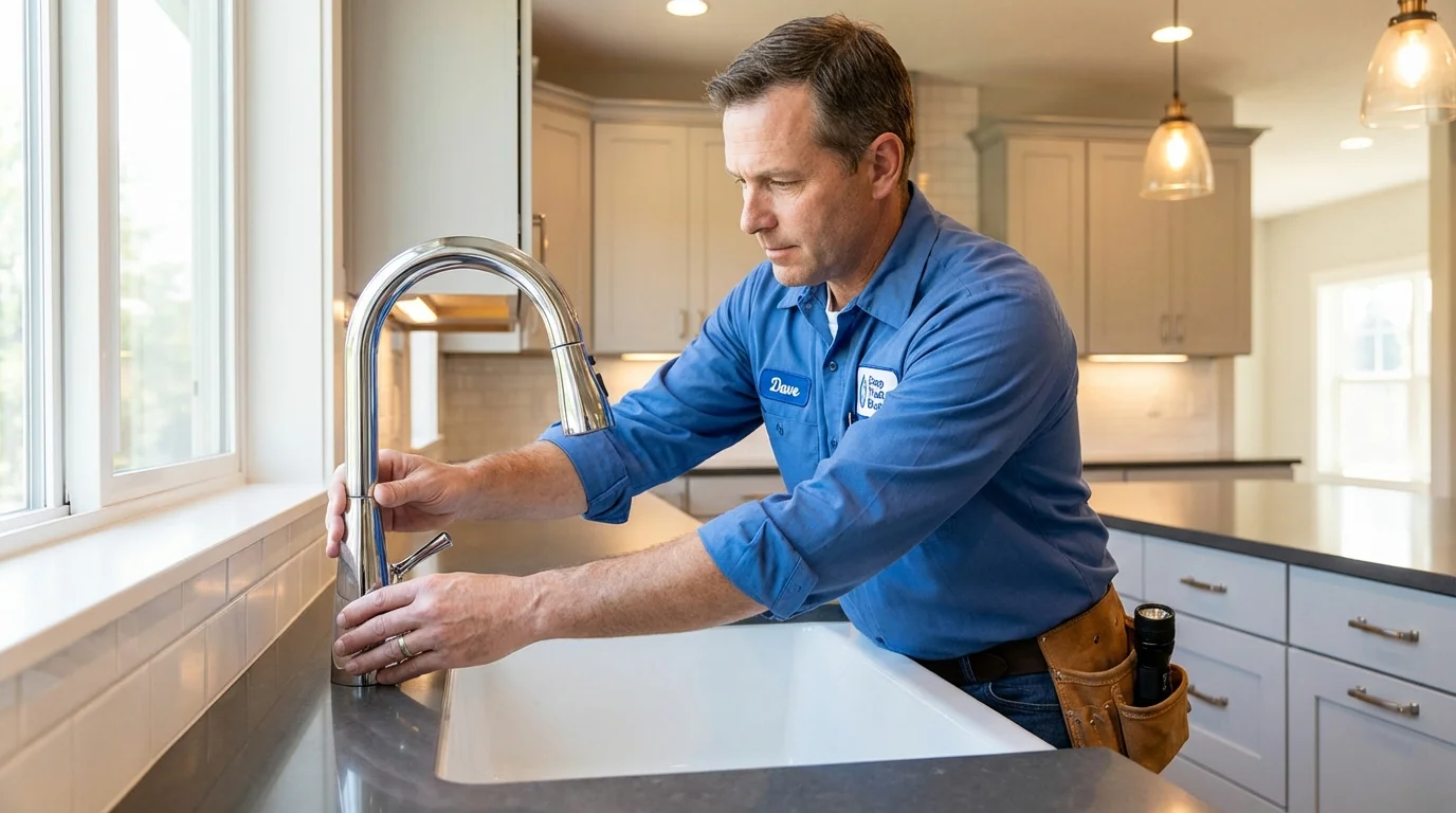 Kitchen faucet installation by Johns Plumbing LLC in Hughes